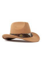 Cowboyhoed Lichtbruin Wolvilt Stier Bruine Cowboy Western Ho, Ophalen of Verzenden