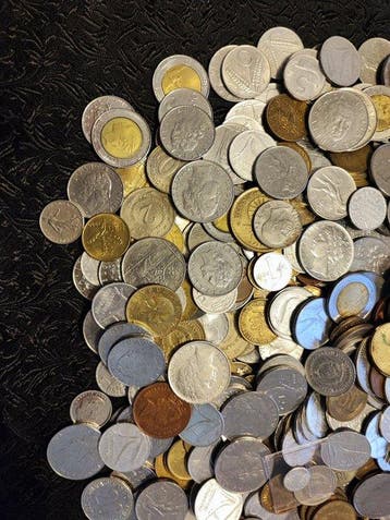 Wereld. Lot of 4 kg of coins (Zonder minimumprijs), Postzegels en Munten