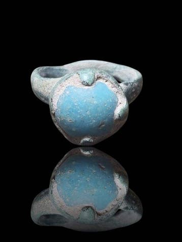 Middeleeuwen, kruisvaardersperiode Bronze Top Blue Stone