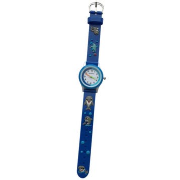 Fako - Kinderhorloge - 3D - Dolfijn - Blauw, Handtassen en Accessoires, Horloges | Kinderen, Verzenden, Nieuw
