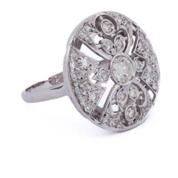 Armring - 18 karaat Witgoud - 1.55ct. tw. Diamant