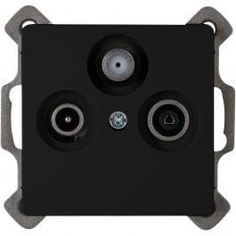 KOPP Inbouw Coax Wandcontactdoos Mat Zwart – Ideaal LED toeb, Doe-het-zelf en Bouw, Elektriciteit en Kabels, Nieuw, Verzenden