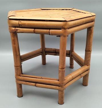 Bijzettafel - Bamboe, Rattan - Boho Chic bijzettafel
