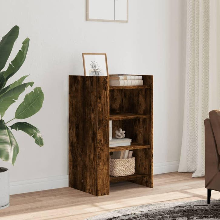 vidaXL Dressoir 45x35x75 cm bewerkt hout gerookt eiken, Huis en Inrichting, Kasten | Dressoirs, Nieuw, Verzenden