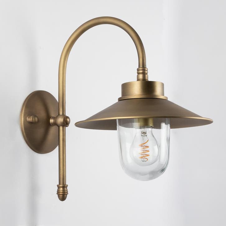 Stal- &amp; Boerderijlampen Muurlamp Sterling Antiek Messing, Jardin & Terrasse, Éclairage extérieur, Envoi