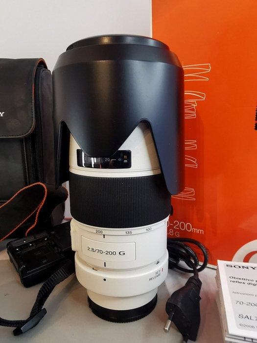 Sony 70-200mm f/2.8 G + annello di supporto + custodia +, Audio, Tv en Foto, Fotocamera's Analoog