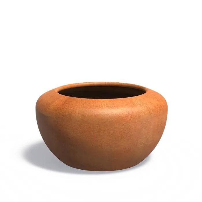 Cortenstaal bloempot Onyx Ø98x53cm - Met bodem, Tuin en Terras, Bloembakken en Plantenbakken, 30 tot 60 cm, 60 tot 100 cm, Tuin