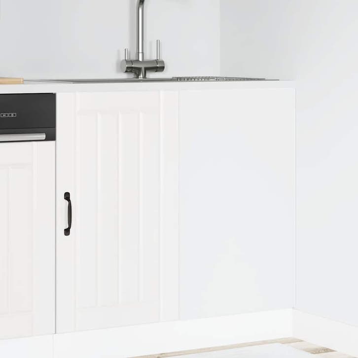 vidaXL Onderkast Lucca bewerkt hout wit, Maison & Meubles, Armoires | Autre, Envoi