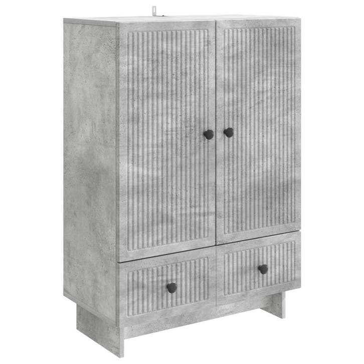 vidaXL Dressoir Beton Grijs 66 x 34,5 x 95 cm Geconstrueerd, Huis en Inrichting, Kasten | Dressoirs, Nieuw, Verzenden