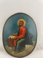 Icoon - Heilige Apostel en Evangelist Marcus - Hout, Antiek en Kunst