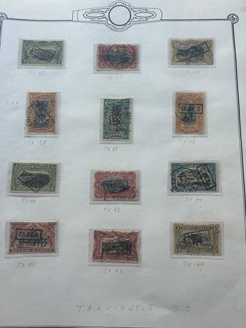 Congo belge 1909 - Collection de timbres de port dû et de
