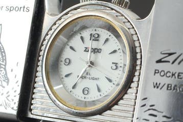 Zippo - Pocket Clock with Back Light (Fishing Design) -, Nieuw