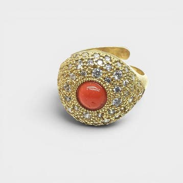 Koraal - Argento 925 - Ring - Italiaans vakmanschap, Verzamelen, Mineralen en Fossielen