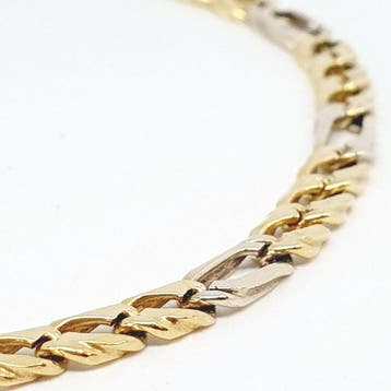 Bracelet - 18 carats Or jaune, Or blanc, Handtassen en Accessoires, Antieke sieraden