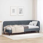 vidaXL Hoek Bed Frame Donkergrijs 80 x 200 cm Fluweel, Verzenden