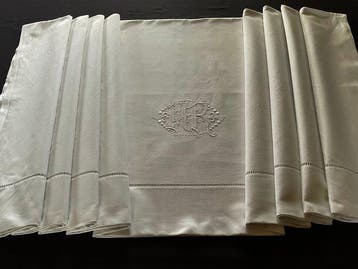 Linge de lit en coton du début du XXe siècle avec les