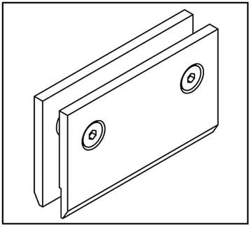 Glasklem Bilbao 90° Glas/wand zonder flens - Chroom, Verzenden, Nieuw