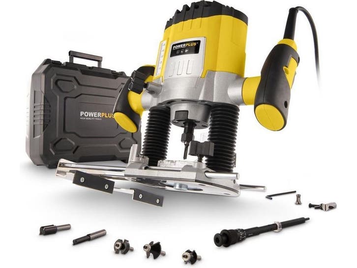 Powerplus Bovenfrees - 1200 W - 6 frezen Ø8mm - 230-240 V, Bricolage & Construction, Outillage | Foreuses, Envoi