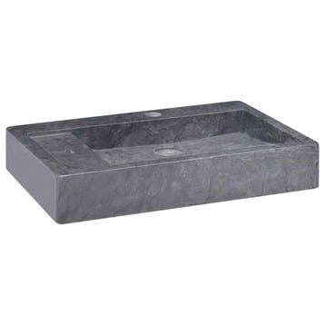 vidaXL Gootsteen 58x39x10 cm marmer zwart, Verzenden, Nieuw