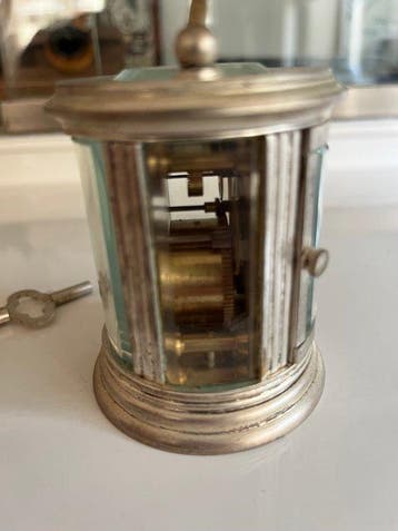 Réveil de voyage - Laiton, Verre - 1960-1970 - Pendule de