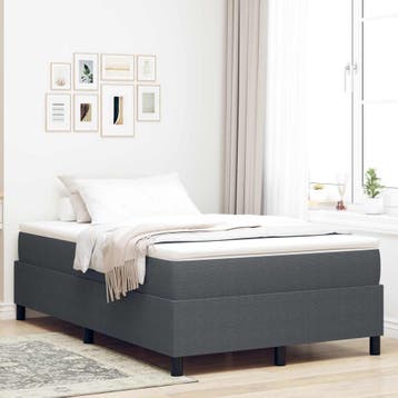vidaXL Platformbedframe Donkergrijs 120 x 200 cm Corduroy, Verzenden