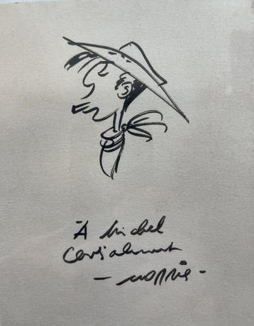 Morris - 1 Originele gesigneerde tekening - Lucky Luke, Boeken, Nieuw