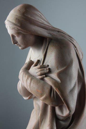 Beeldje - Praying Virgin Mary - Gips