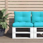 vidaXL Palletkussens 2 st oxford stof turquoise, Verzenden, Nieuw