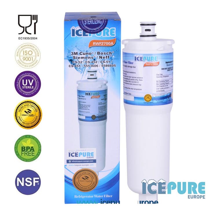 Icepure Waterfilter voor Siemens Anti-Kalk CS-51, Electroménager, Réfrigérateurs & Frigos, Envoi