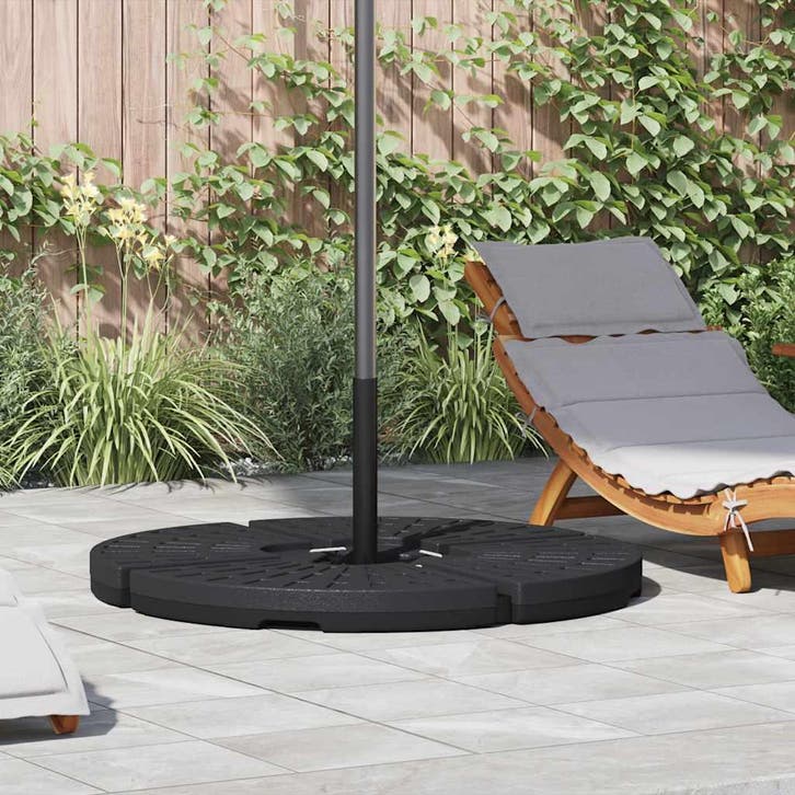 vidaXL Parasolvoeten waaiervormig 4 st zwart, Jardin & Terrasse, Parasols, Envoi