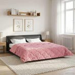 vidaXL Winter Duvet Roze 220 x 260 cm Microvezel en Teddy, Verzenden