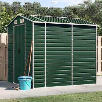 vidaXL Tuinhuis Groen 191x215x198 cm Gegalvaniseerd Staal, Verzenden