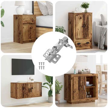 vidaXL Scharnier 126 st Nikkel 139 x 64,1 x 10 mm IJzer, Bricolage & Construction, Verzenden