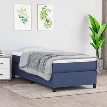 vidaXL Boxspring bed 80x200 cm stof blauw, Verzenden, Nieuw