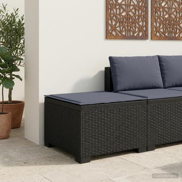 vidaXL Eén-zits Tuin Sofa met Kussen Rieten Look PP, Verzenden