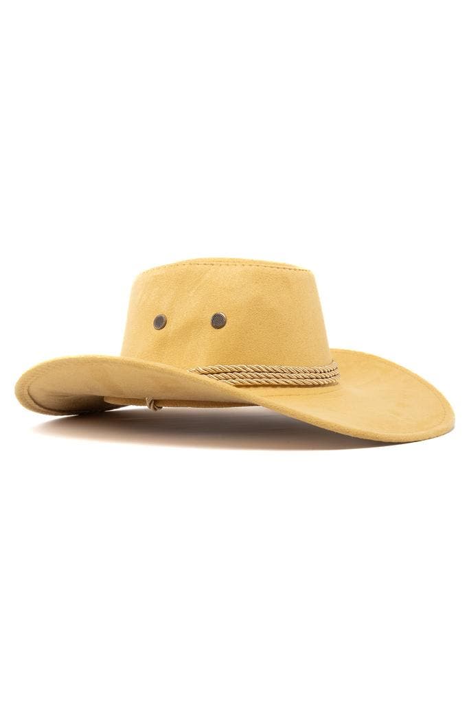KIMU® Cowboyhoed Beige Suedelook Lichtgewicht Lichtbruin PU, Kleding | Heren, Carnavalskleding en Feestkleding, Nieuw, Ophalen of Verzenden
