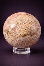Sphère en jaspe peau de léopard naturelle avec un beau motif