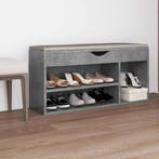 vidaXL Schoenenbank met kussen 104x30x49 cm bewerkt hout, Huis en Inrichting, Kasten | Schoenenkasten, Verzenden, Nieuw