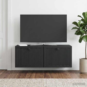 vidaXL Wandmontage TV-kast Zwart 78,5 x 31 x 30 cm Bewerkt, Verzenden, Nieuw