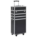 vidaXL Make-up trolley aluminium zwart, Verzenden