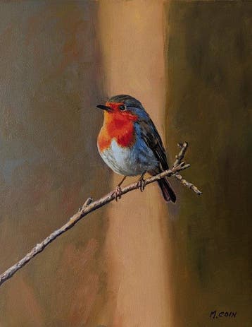 Maryse Coin - Le rouge-gorge -huile-