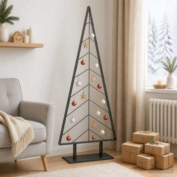 vidaXL Metalen kerstboom KUOPIO 150 cm Staal Zwart, Verzenden