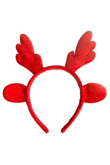 Haarband Rendier Rood Diadeem Gewei Hert Ree Eland Kerst Rud, Ophalen of Verzenden, Nieuw