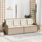 vidaXL Tuinbank Beige poly rattan, Verzenden, Nieuw