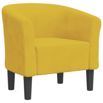vidaXL Kuipstoel fluweel geel, Verzenden, Nieuw