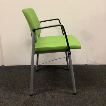 Complete set 2x Ahrend 312 vergaderstoelen, groen - grijs, Huis en Inrichting, Gebruikt, Zwart