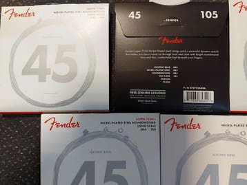 Fender, Super 7250s - 5 Sets Strings For Bass Guitar - -, Muziek en Instrumenten, Nieuw