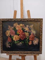 Escuela impresionista (XX) - Rosas y claveles