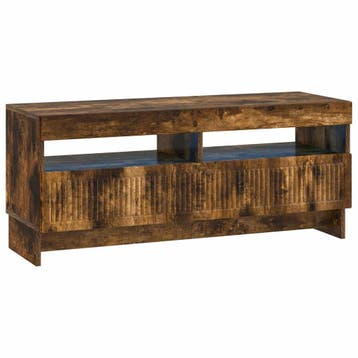 vidaXL LED tv-meubel Gerookt eiken Bewerkt hout, Verzenden