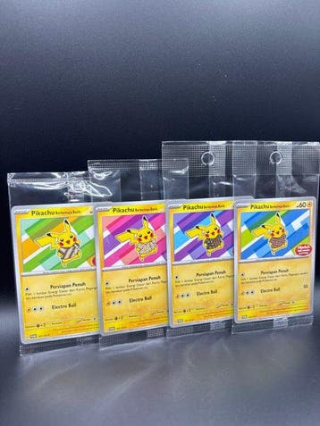Pokémon - 4 Card Batik Pikachu Sealed Lot Promo card